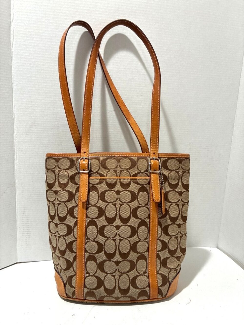 Coach Monogram Signature Jacquard Bucket / Tote Bag
